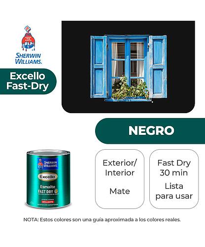EXCELLO INT. Y EXT. MATE ESMALTE NEGRO 1/4 SHERWIN B4BSA3-1/4