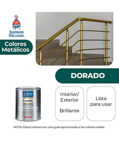 EXCELLO INT. Y EXT. ESMALTE METÁLICO DORADO 1/4 SHERWIN B4SSA3-1/4