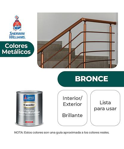 EXCELLO INT. Y EXT. ESMALTE METÁLICO BRONCE 1/4 SHERWIN B4SSA4-1/4