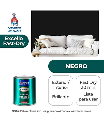 EXCELLO INT. Y EXT. BRILLO ESMALTE NEGRO 1/4 SHERWIN B4BSA1-1/4