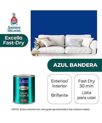 EXCELLO INT. Y EXT. BRILLO ESMALTE AZUL BANDERA 1/4 SHERWIN B4LSA10-1/4