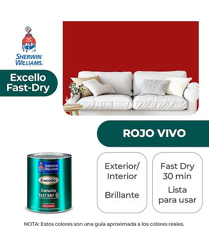 EXCELLO INT. Y EXT. BRILLO ESMALTE ROJO VIVO 1/4 SHERWIN B4RSA6-1/4