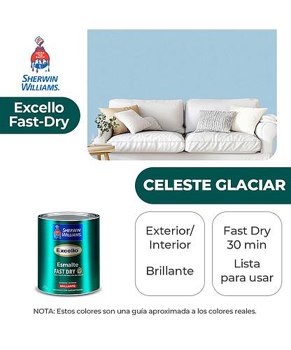 EXCELLO INT. Y EXT. BRILLO ESMALTE CELESTE GLACIAR 1/4 SHERWIN B4LSA15-1/4