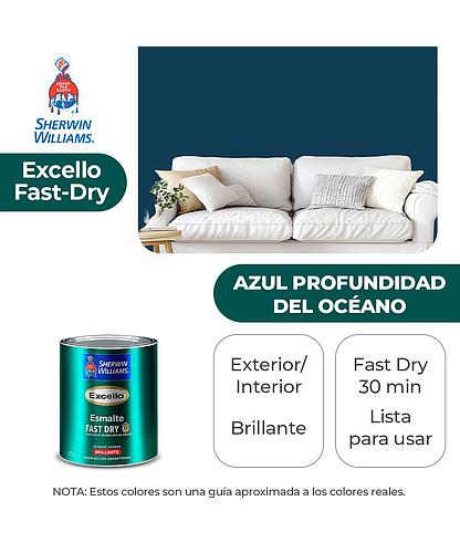 EXCELLO INT. Y EXT. BRILLO ESMALTE AZUL PROF. DEL OCEANO 1/4 SHERWIN B4LSA11-1/4