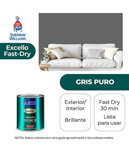 EXCELLO INT. Y EXT. BRILLO ESMALTE GRIS PURO 1/4 SHERWIN B4ASA1-1/4