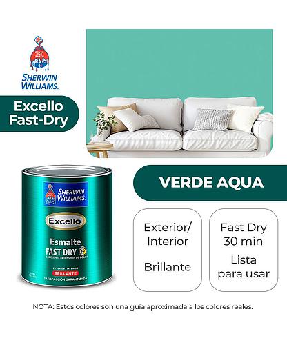 EXCELLO INT. Y EXT. BRILLO ESMALTE VERDE AQUA GALON SHERWIN B4GSA9-1