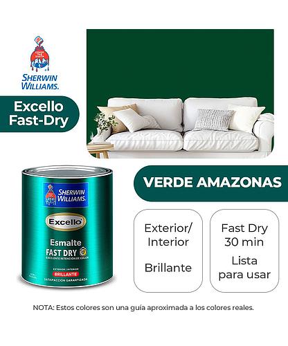 EXCELLO INT. Y EXT. BRILLO ESMALTE VERDE AMAZONAS GALON SHERWIN B4GSA11-1