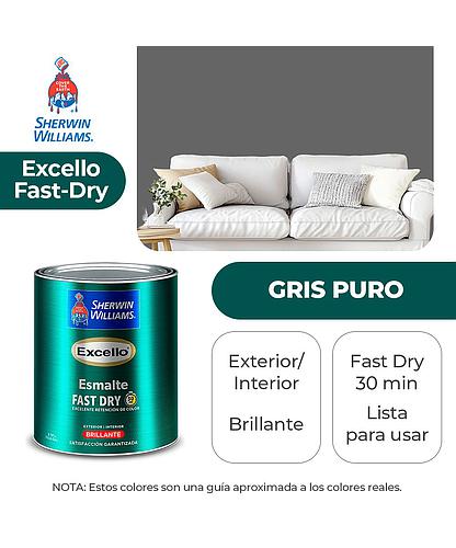 EXCELLO INT. Y EXT. BRILLO ESMALTE GRIS PURO GALON SHERWIN B4ASA1-1