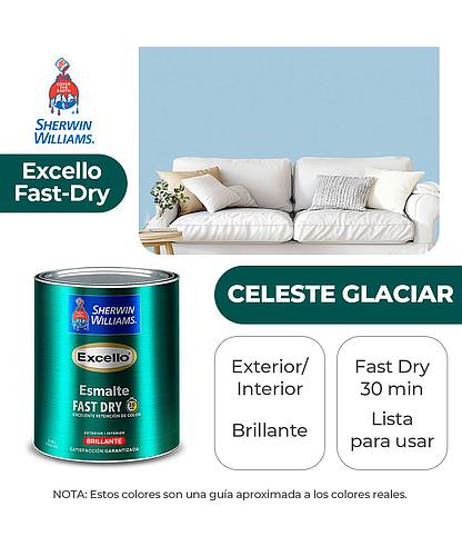 EXCELLO INT. Y EXT. BRILLO ESMALTE CELESTE GLACIAR GALON SHERWIN B4LSA15-1
