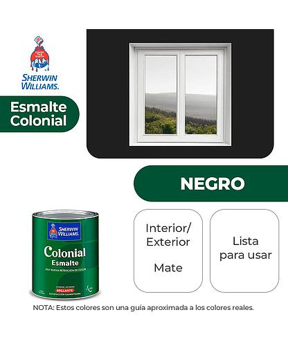 COLONIAL STYLE INT. Y EXT. MATE ESMALTE NEGRO 1/4 SHERWIN B82BSA3-1/4