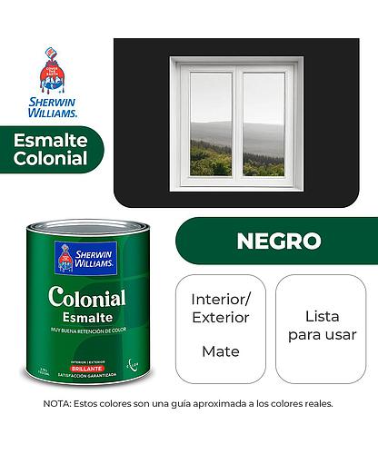 COLONIAL STYLE INT. Y EXT. MATE ESMALTE NEGRO GALON SHERWIN B82BSA3-1