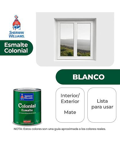 COLONIAL STYLE INT. Y EXT. MATE ESMALTE BLANCO 1/4 SHERWIN B82WSA6-1/4