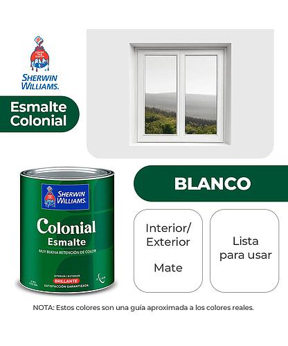 COLONIAL STYLE INT. Y EXT. MATE ESMALTE BLANCO GALON SHERWIN B82WSA6-1