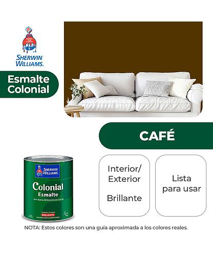 COLONIAL STYLE INT. Y EXT. BRILLO ESMALTE CAFÉ 1/4 SHERWIN B82NSA3-1/4