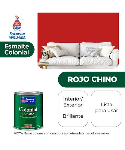 COLONIAL STYLE INT. Y EXT. BRILLO ESMALTE ROJO CHINO 1/4 SHERWIN B82RSA6-1/4