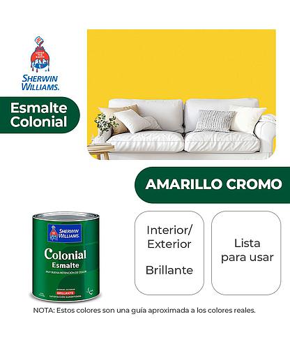 COLONIAL STYLE INT. Y EXT. BRILLO ESMALTE AMARILLO CROMO 1/4 SHERWIN B82YSA12-1/4