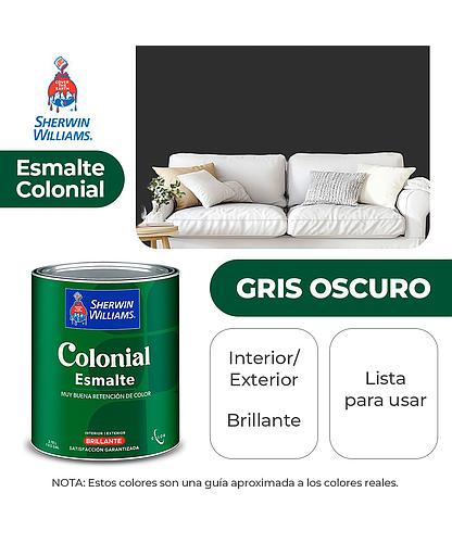 COLONIAL STYLE INT. Y EXT. BRILLO ESMALTE GRIS OSCURO GALON SHERWIN B82ASA12-1