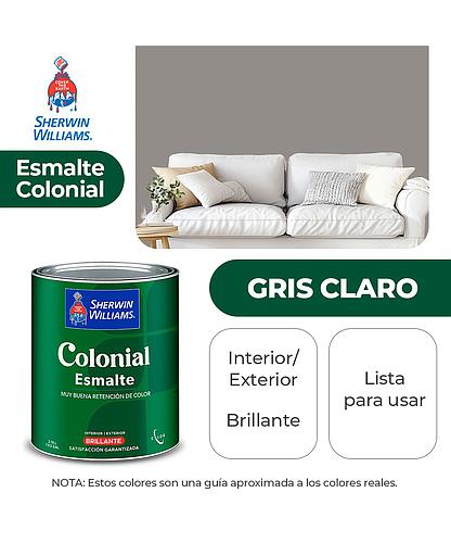 COLONIAL STYLE INT. Y EXT. BRILLO ESMALTE GRIS CLARO GALON SHERWIN B82ASA8-1