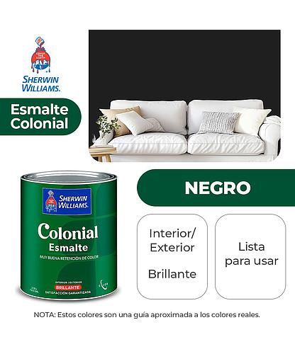 COLONIAL STYLE INT. Y EXT. BRILLO ESMALTE NEGRO GALON SHERWIN B82BSA1-1
