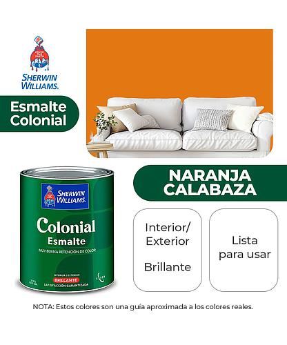 COLONIAL STYLE INT. Y EXT. BRILLO ESMALTE NARANJA CALABAZA GALON SHERWIN B82ESA10-1