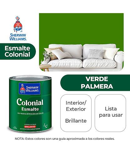 COLONIAL STYLE INT. Y EXT. BRILLO ESMALTE VERDE PALMERA GALON SHERWIN B82GSA18-1