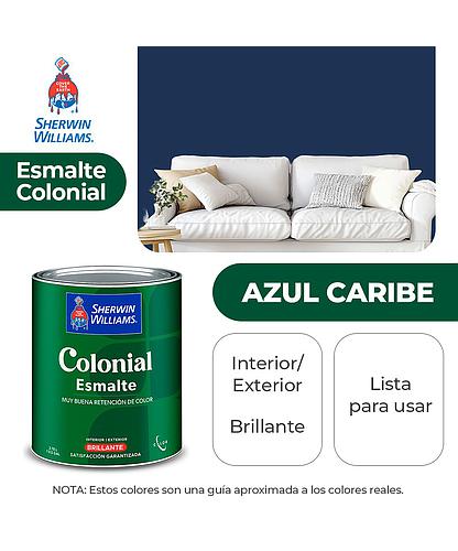 COLONIAL STYLE INT. Y EXT. BRILLO ESMALTE AZUL CARIBE GALON SHERWIN B82LSA13-1