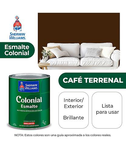 COLONIAL STYLE INT. Y EXT. BRILLO ESMALTE CAFÉ TERRENAL GALON SHERWIN B82NSA9-1