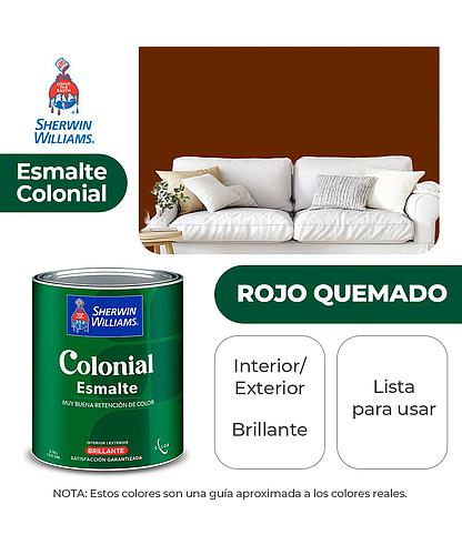 COLONIAL STYLE INT. Y EXT. BRILLO ESMALTE ROJO QUEMADO GALON SHERWIN B82RSA13-1