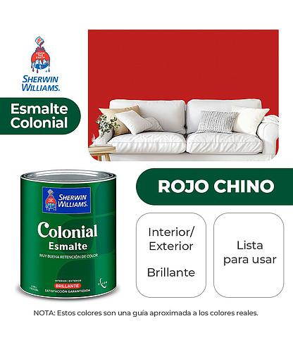 COLONIAL STYLE INT. Y EXT. BRILLO ESMALTE ROJO CHINO GALON SHERWIN B82RSA6-1