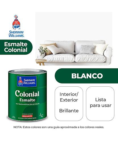 COLONIAL STYLE INT. Y EXT. BRILLO ESMALTE BLANCO GALON SHERWIN B82WSA1-1