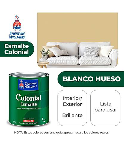 COLONIAL STYLE INT. Y EXT. BRILLO ESMALTE BLANCO HUESO GALON SHERWIN B82WSA3-1