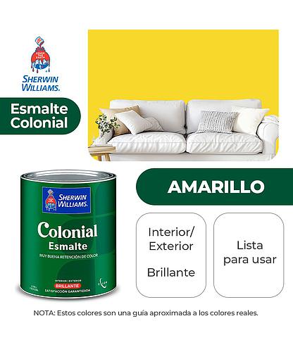 COLONIAL STYLE INT. Y EXT. BRILLO ESMALTE AMARILLO GALON SHERWIN B82YSA3-1