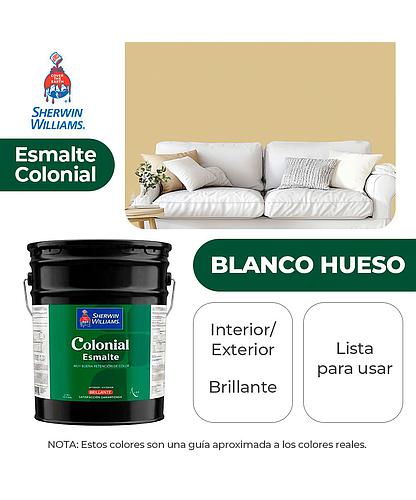 COLONIAL STYLE INT. Y EXT. BRILLO ESMALTE BLANCO HUESO CUBETA SHERWIN B82WSA3-5