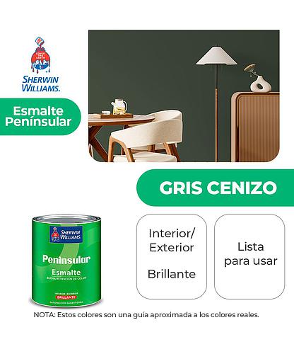 PENINSULAR INT. Y EXT. BRILLO ESMALTE GRIS CENIZO 1/4 SHERWIN K58ASA6-1/4