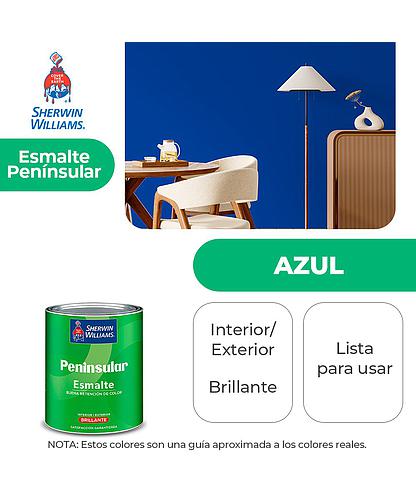 PENINSULAR INT. Y EXT. BRILLO ESMALTE AZUL 1/4 SHERWIN K58LSA6-1/4
