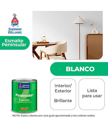 PENINSULAR INT. Y EXT. BRILLO ESMALTE BLANCO 1/4 SHERWIN K58WSA1-1/4