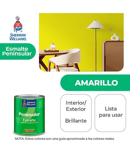 PENINSULAR INT. Y EXT. BRILLO ESMALTE AMARILLO 1/4 SHERWIN K58YSA1-1/4