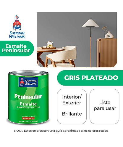 PENINSULAR INT. Y EXT. BRILLO ESMALTE GRIS PLATEADO GALON SHERWIN K58ASA5-1