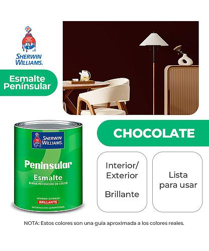PENINSULAR INT. Y EXT. BRILLO ESMALTE CHOCOLATE GALON SHERWIN K58NSA1-1