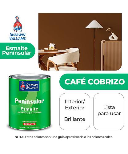 PENINSULAR INT. Y EXT. BRILLO ESMALTE CAFÉ COBRIZO GALON SHERWIN K58NSA2-1
