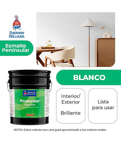 PENINSULAR INT. Y EXT. BRILLO ESMALTE BLANCO CUBETA SHERWIN K58WSA1-5