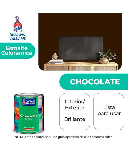 COLORAMICA INT. Y EXT. BRILLO ESMALTE CHOCOLATE 1/4 SHERWIN Y82NSA1-1/4