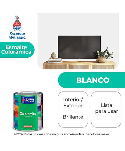COLORAMICA INT. Y EXT. BRILLO ESMALTE BLANCO 1/4 SHERWIN Y82WSA1-1/4
