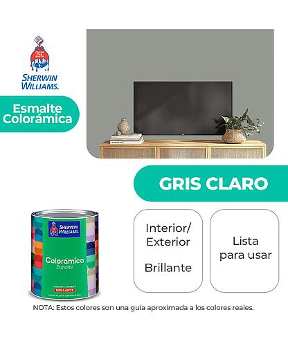 COLORAMICA INT./EXT. BRILLO ESMALTE GRIS CLARO 1/4 SHERWIN Y82ASA2-1/4