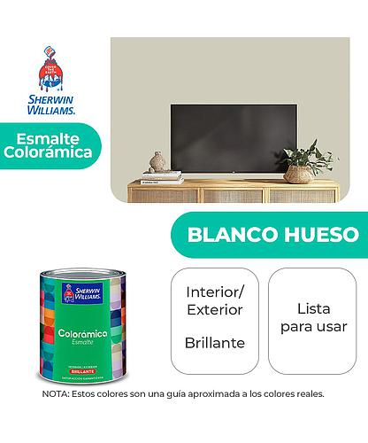 COLORAMICA INT./EXT. BRILLO ESMALTE BLANCO HUESO 1/4 SHERWIN Y82WSA2-1/4