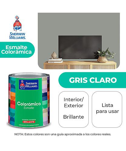 COLORAMICA INT. Y EXT. BRILLO ESMALTE GRIS CLARO GALON SHERWIN Y82ASA2-1