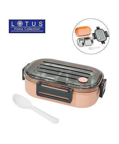 LONCHERA PARA COMIDA CON 2 ENVASES + CUBIERTOS 500ML LHC-1520