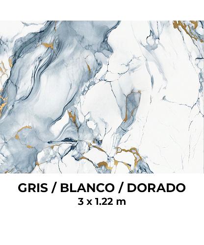 PANEL VINILICO CON ADHESIVO GRIS/DORADO/BLANCO 3MTSX1.22MTS HP1026-3