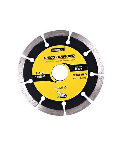 DISCO DIAMANTE 4 1/2 PULG SEGMENTADO (SECO) DDU115