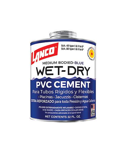 PEGAMENTO PVC/CPVC TODA PRESION WET DRY 1/4 - 32 OZ. LANCO